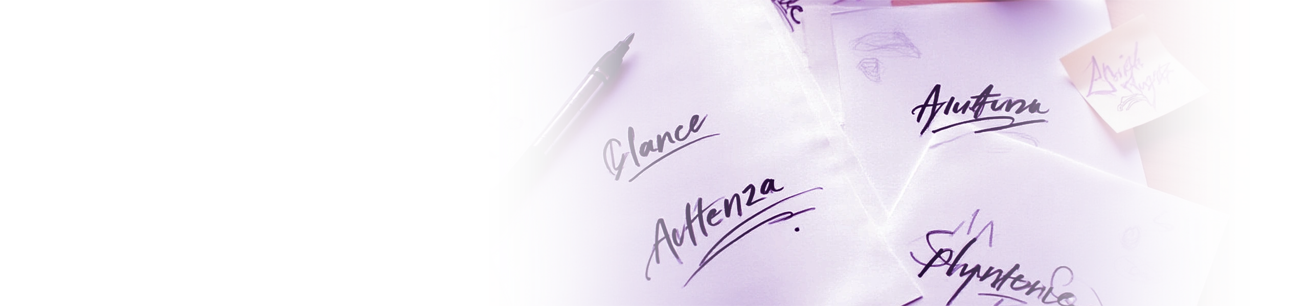 Banner da seção Naming e Criação de Marcas